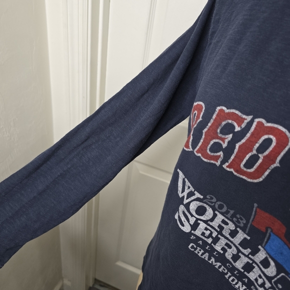 Red Sox 47 Brand Navy Long‎ Sleeve Hoodie Graphic Shirt L - Picture 12 of 13